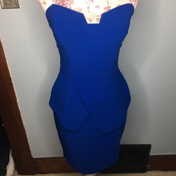 ADELYN RAE Nordstrom strapless royal blue dress XS - Picture 7 of 8